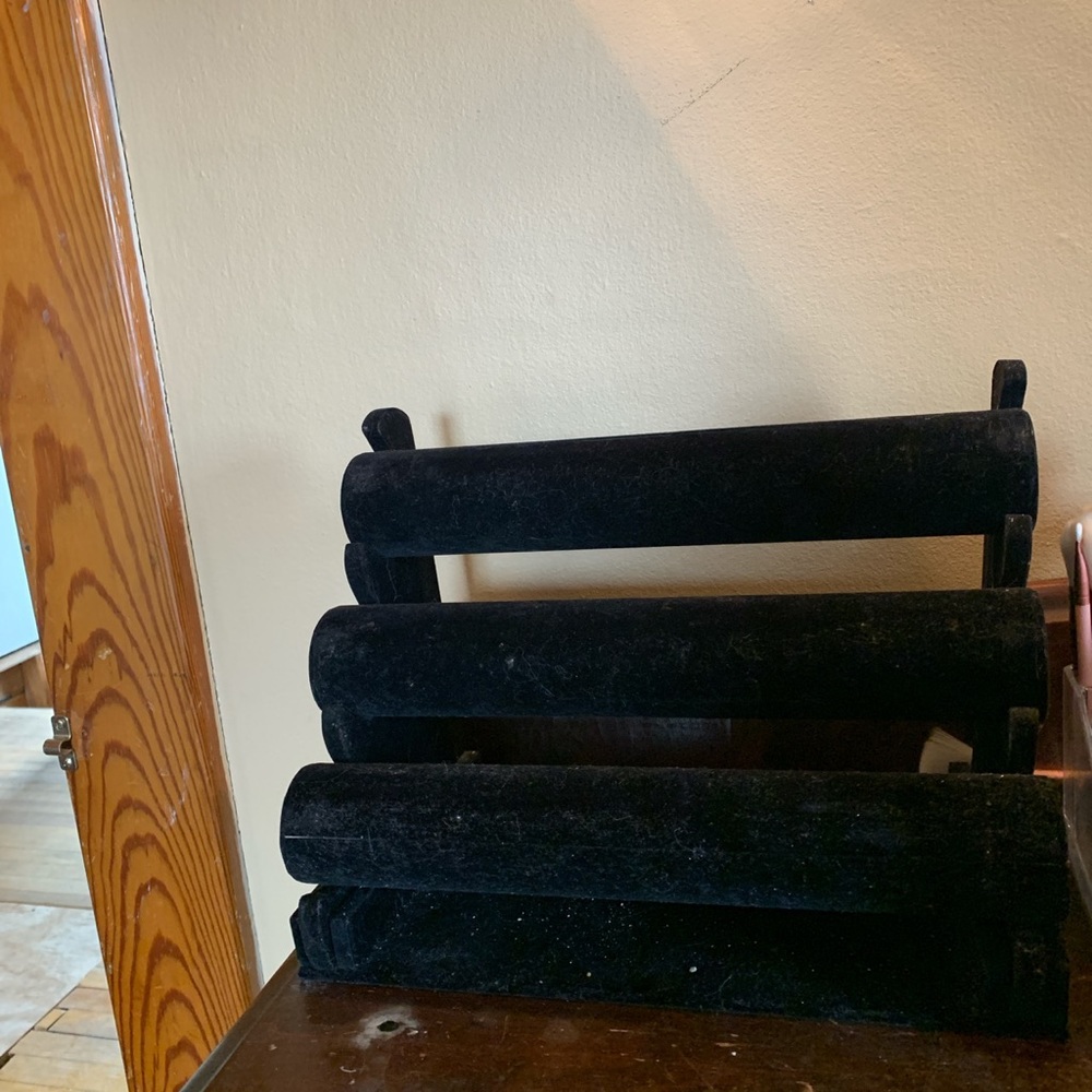 black velvet 3 layered jewelry organizer